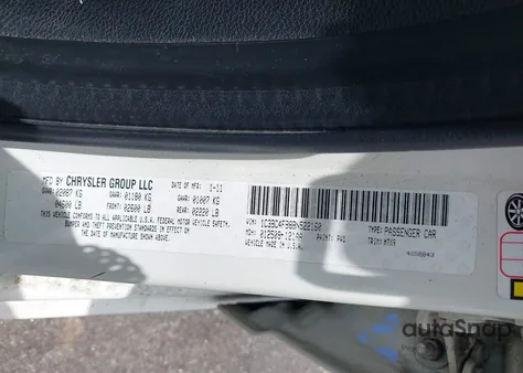 2011 Chrysler 200 Lx из США, поврежденный, VIN 1C3BC4FB8BN522160